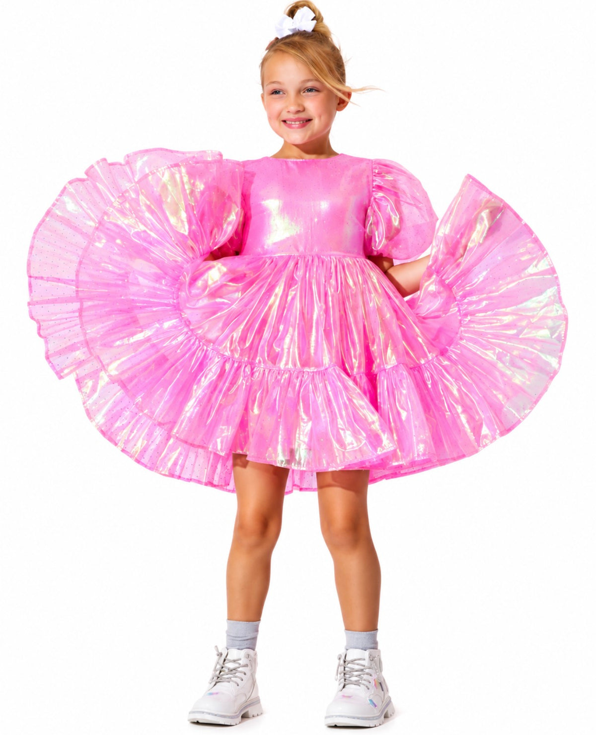 CRYSTAL PINK HOLOGRAM DRESS