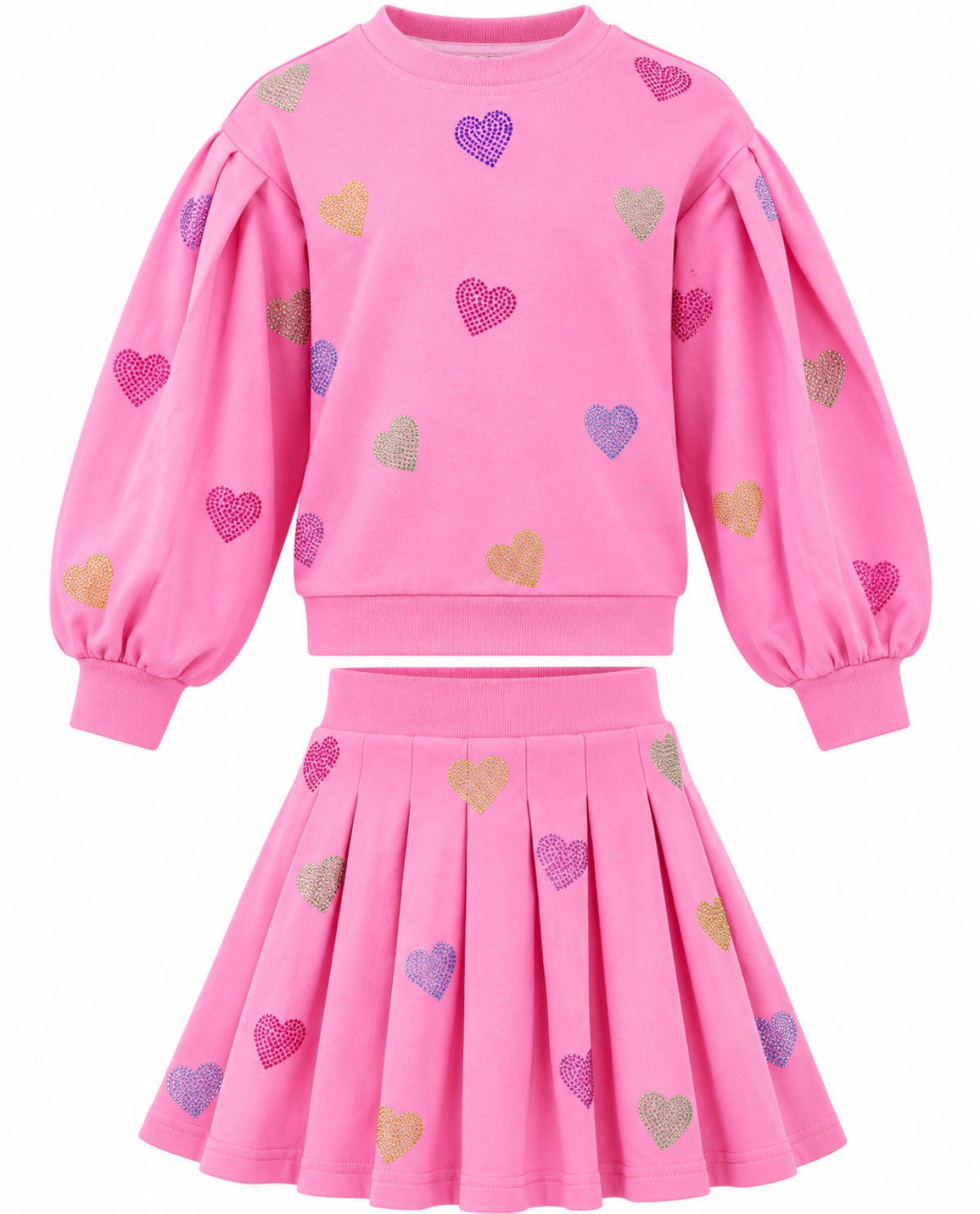 PINK SPARKLE HEARTS SET