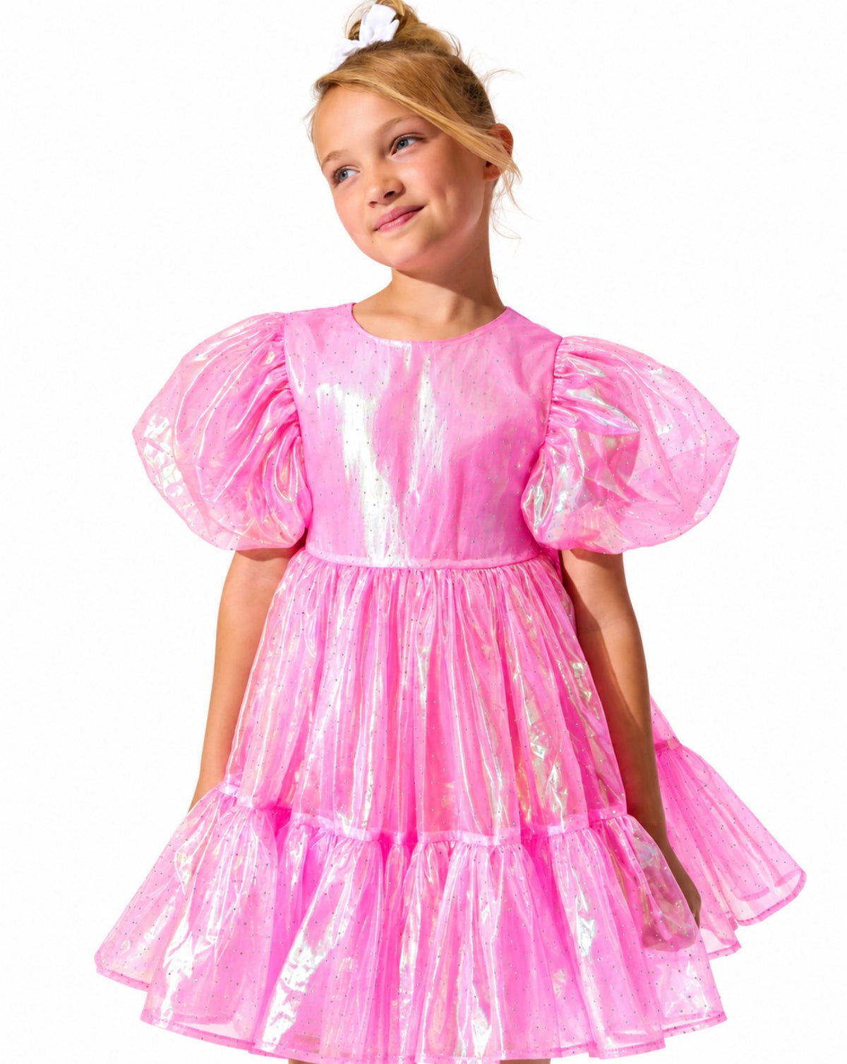 CRYSTAL PINK HOLOGRAM DRESS