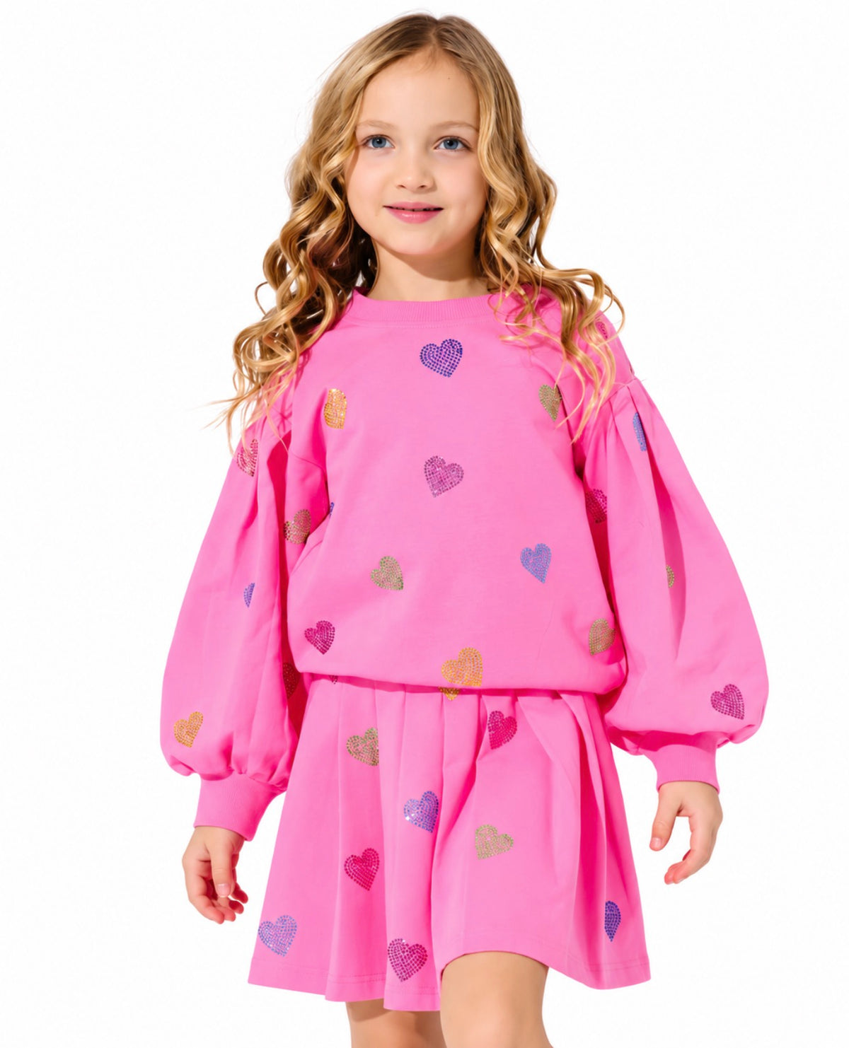 PINK SPARKLE HEARTS SET
