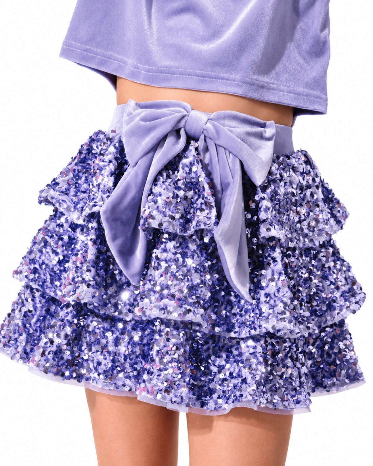 LAVENDER STARDUST VELVET PARTY SET