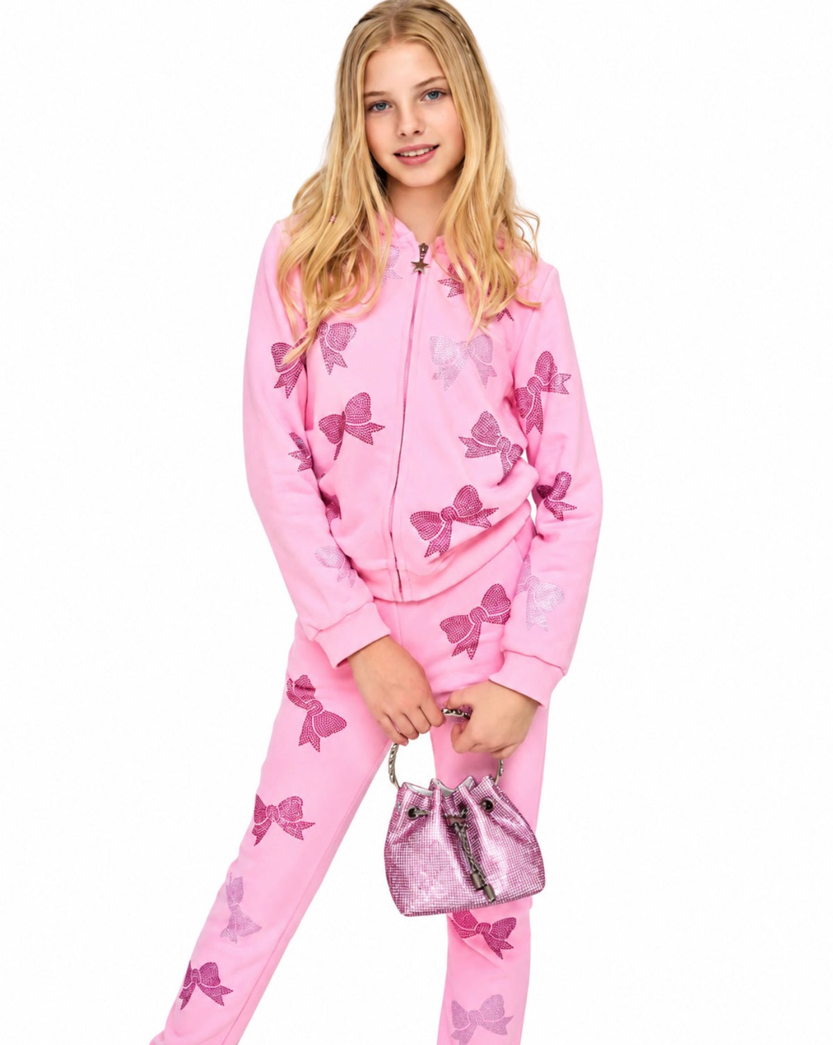 CRYSTAL BOW JOGGER SET