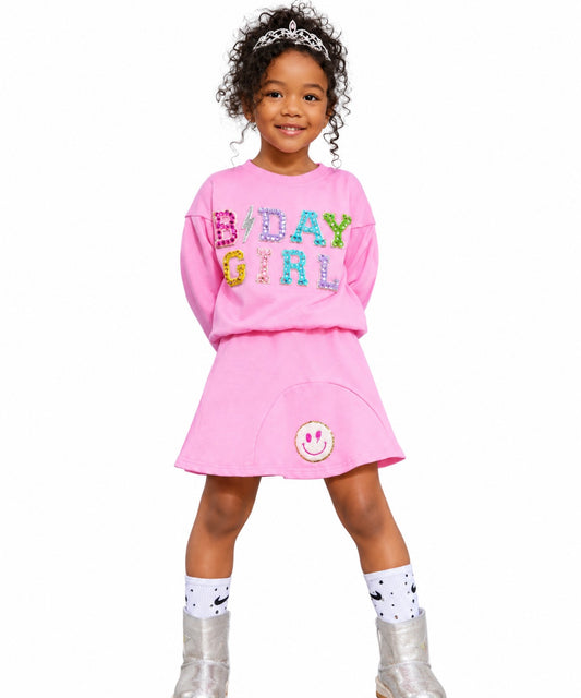 Birthday Girl Pink Skirt Set